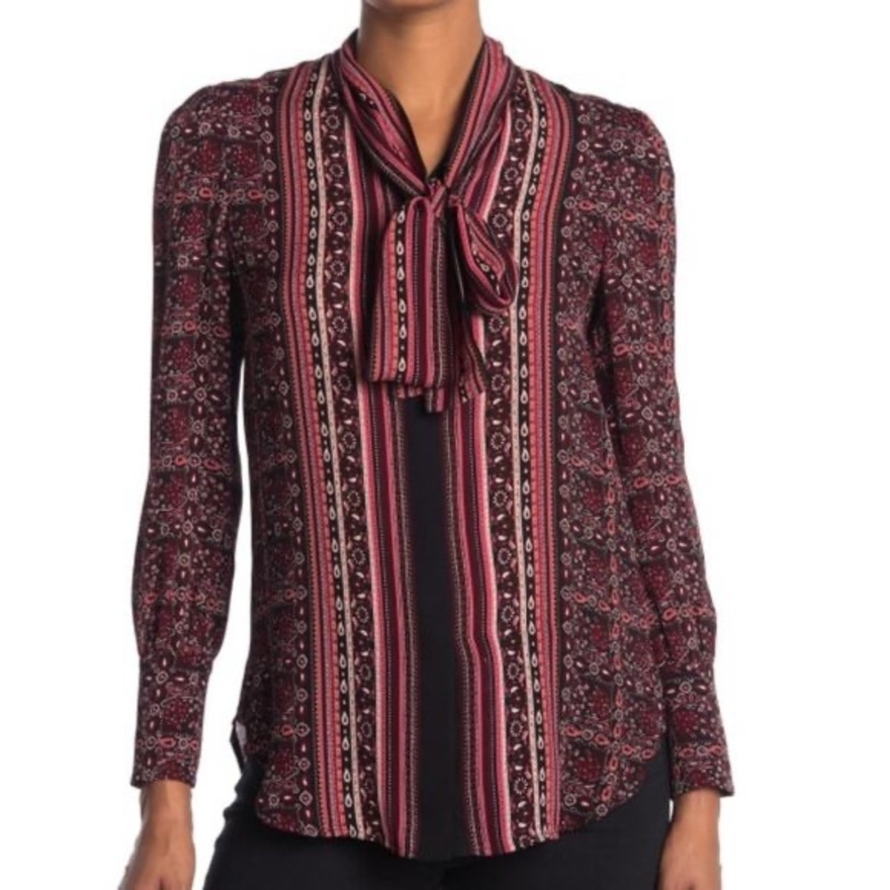 A.L.C. Leslie silk blouse tie front 0. Perfect condition and newly dry cleaned